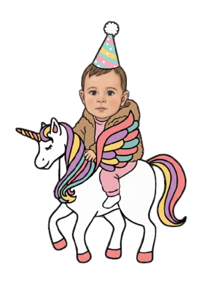 Baby on unicorn
